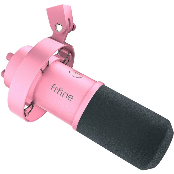Fifine K688P Δυναμικό Μικρόφωνο XLR Shock Mounted - Ροζ