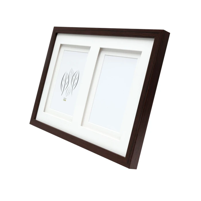 Κορνίζα γκαλερί Deknudt S65KQ2 2x15x20 Wood Gallery brown Passepartout