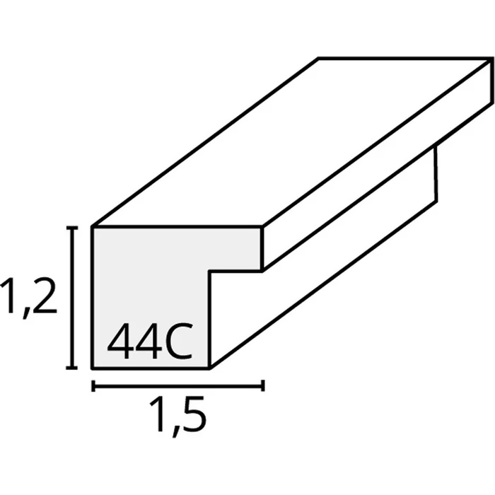 Κορνίζα Τοίχου Deknudt S44CF2 30x45 Μαύρη Ξύλινη