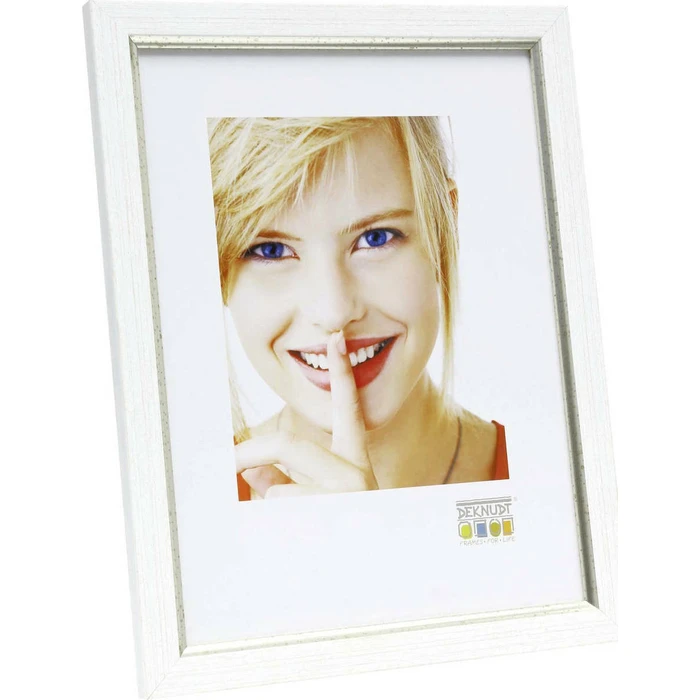 Κορνίζες τοίχου Deknudt S46AF1 30x40 Resin λευκή με ασημί