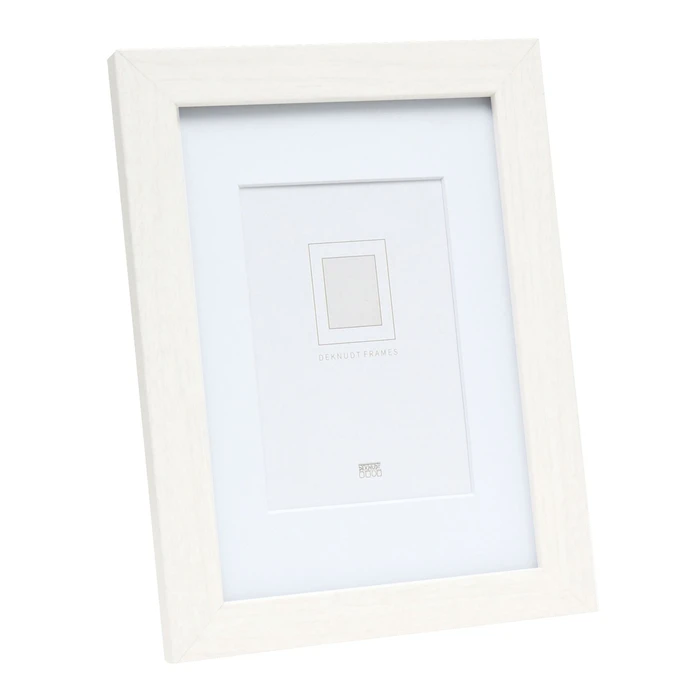 Κορνίζα Τοίχου Deknudt S66KF1 P1 30x45 Λευκό Ξύλο με Passepartout