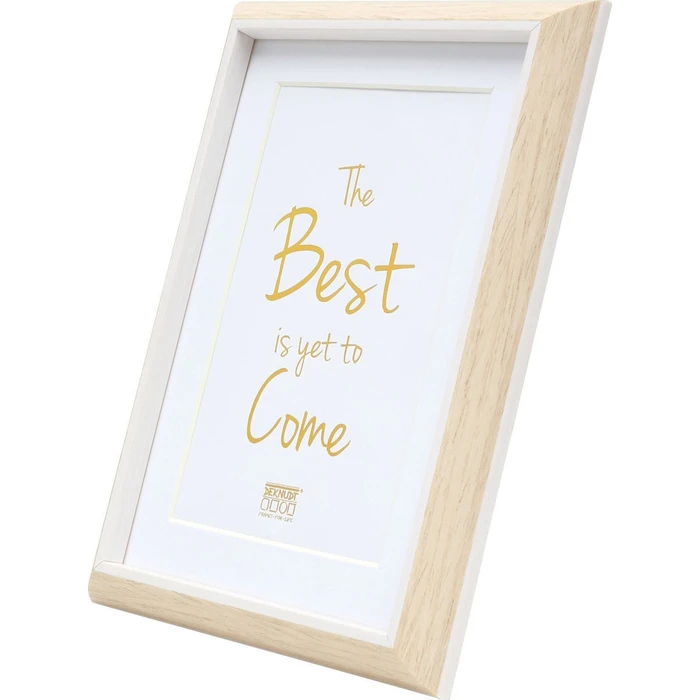 Κορνίζα τοίχου Deknudt S46WG3 P1 Resin 18x24 Nature/White με Passepartout