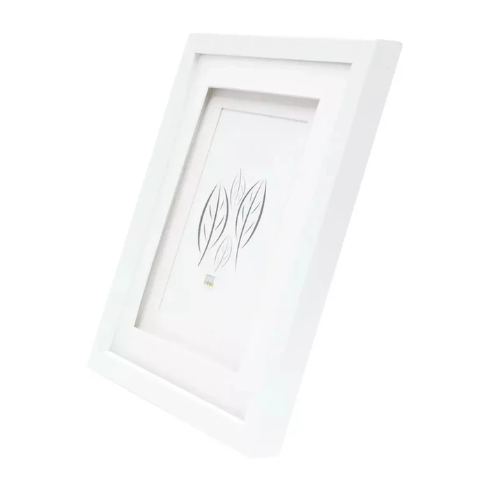 Κορνίζα τοίχου Deknudt S65KK1 white 15x20 Wood double Passepartout