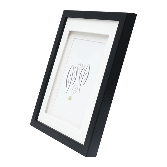 Κορνίζα τοίχου Deknudt S65KK2 black 13x13 Wood double Passepartout