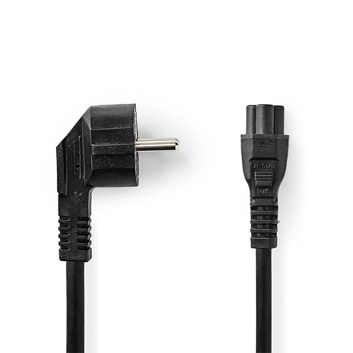 NEDIS Power Cable Schuko Male Angled 90 Degrees to IEC 320 C5 2m