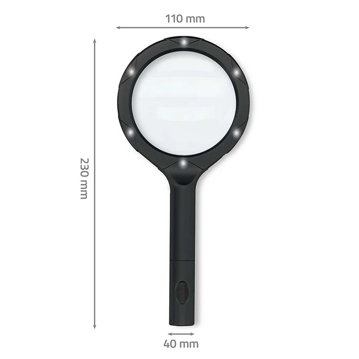 NEDIS Handheld Magnifying Glass with Integrated LED Lighting 9lm