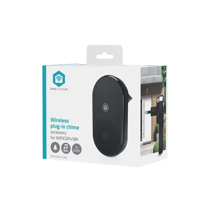 NEDIS Wireless Plug-in Smart Indoor Doorbell Chime Black WIFICDPC11CBK