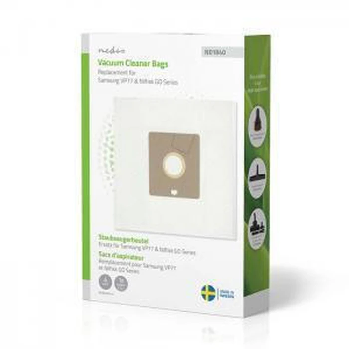 Vacuum Cleaner Bags NEDIS Synthetic Bags for Nilfisk Go Series Samsung VP77 4pcs