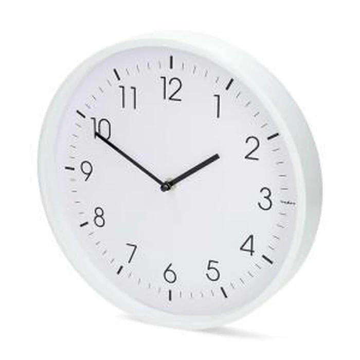 NEDIS Ρολόι τοίχου αθόρυβο λευκό CLWA1226WT