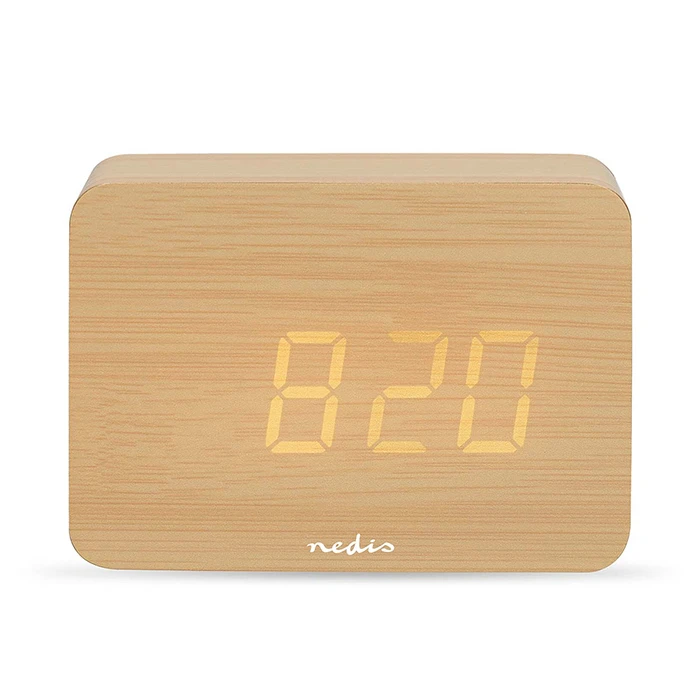 NEDIS Επιτραπέζιο ψηφιακό ρολόι ξυπνητήρι με ένδειξη ώρας ημερομηνίας και εσωτερικής θερμοκρασίας