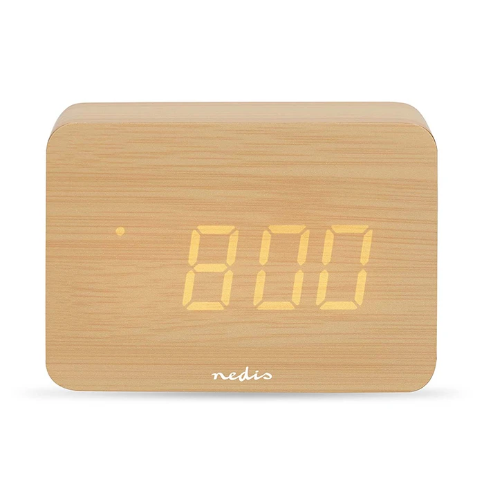 NEDIS Επιτραπέζιο ψηφιακό ρολόι ξυπνητήρι με ένδειξη ώρας ημερομηνίας και εσωτερικής θερμοκρασίας