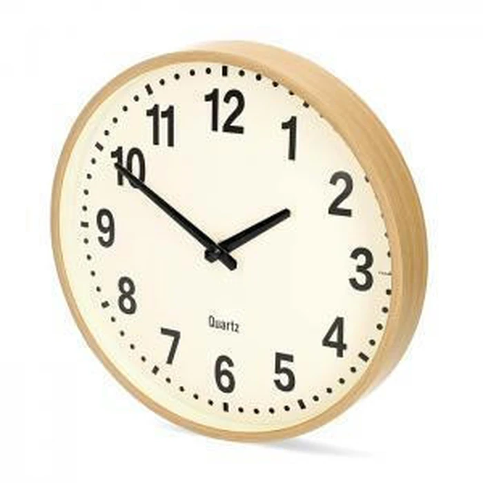 NEDIS Ρολόι τοίχου αθόρυβο σε μπεζ χρώμα