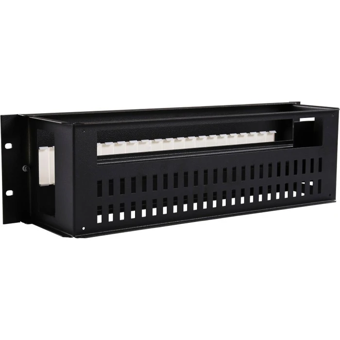 Lanview 3U 19" Electrical DIN Rail Module Black - RAX630BL