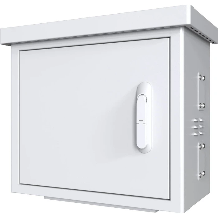 Lanview Midi Radius Pole-Mounted CCTV Cabinet for 4 Cameras - White (Model RCCTV002)