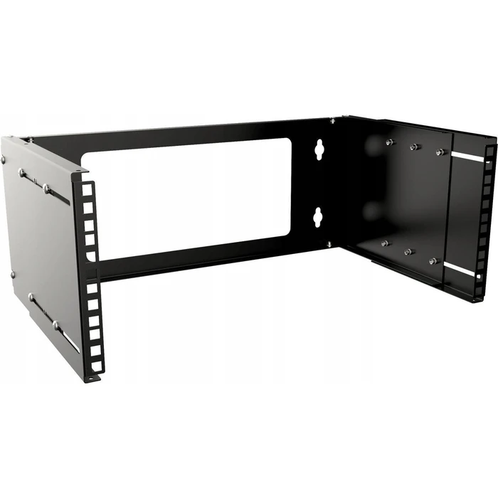 Lanview 19" 4U Adjustable Depth Open Frame Wall Mount Rack - Black