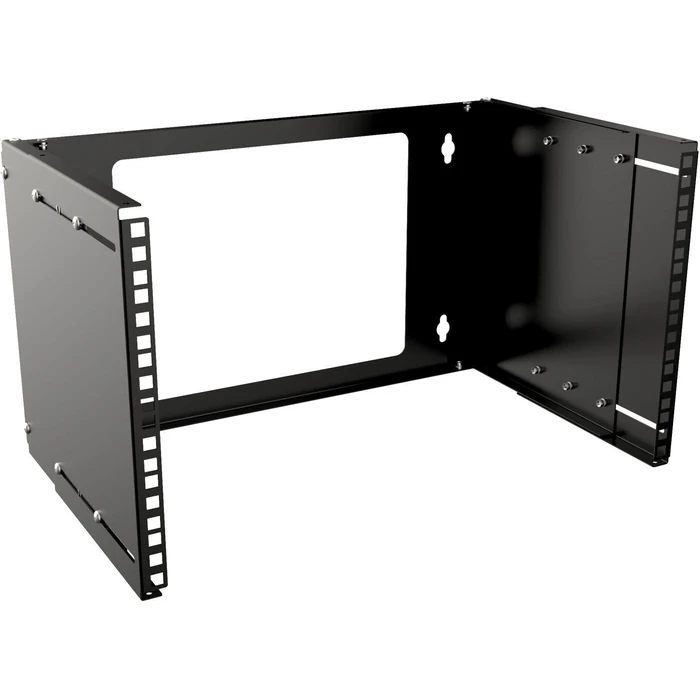 Lanview 19" 6U Adjustable Depth Open Frame Wall-Mount Rack - Black (RAR210BL)