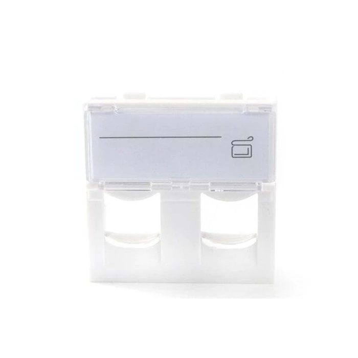 Lanview Euro Outlet 45x45 2-Port Module (RJ45) - LKS830