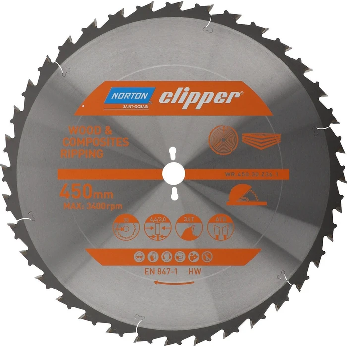Norton Pro Wood Cutting Circular Saw Blade, 36 Teeth