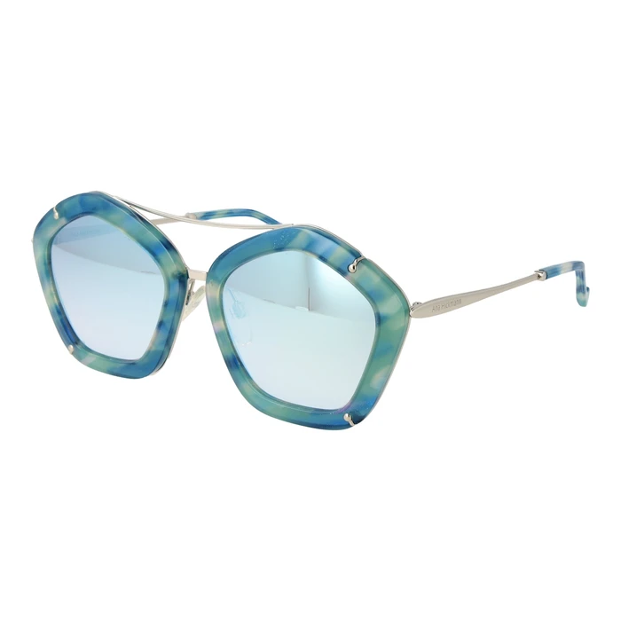 Ana Hickmann Women's Sunglasses AH3165-56G23 - Blue Frame with Pink Gradient Lenses
