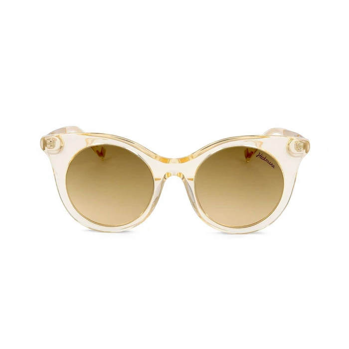 Ana Hickmann Women's Sunglasses HI9063 T02 - Transparent Plastic Frame, Beige Lenses, Size 49-21-145