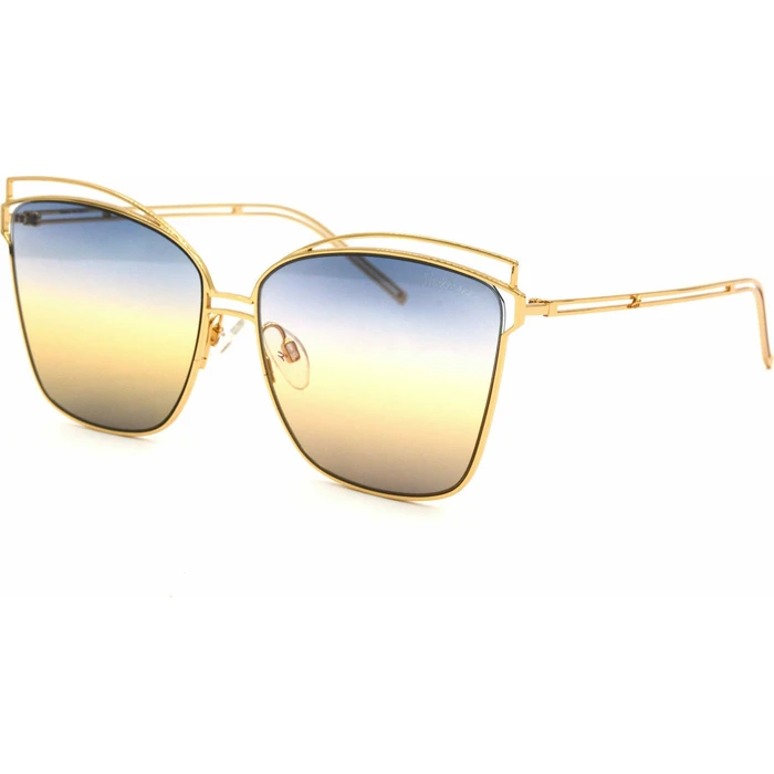 Ana Hickmann Women's Sunglasses HI3049-6104D - Gold Metal Frame, Blue Gradient Lenses