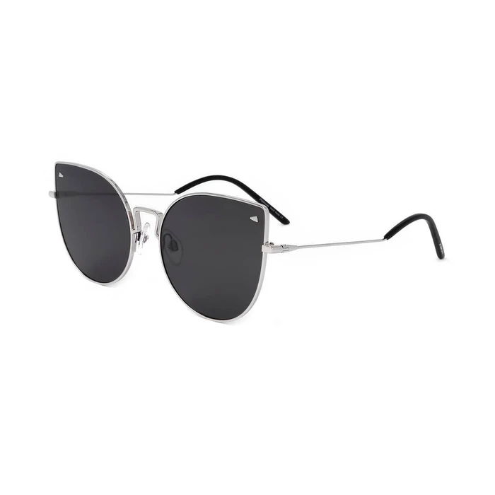 Ana Hickmann Women's Sunglasses Silver Metal Frame Grey Lens HI3063 03A