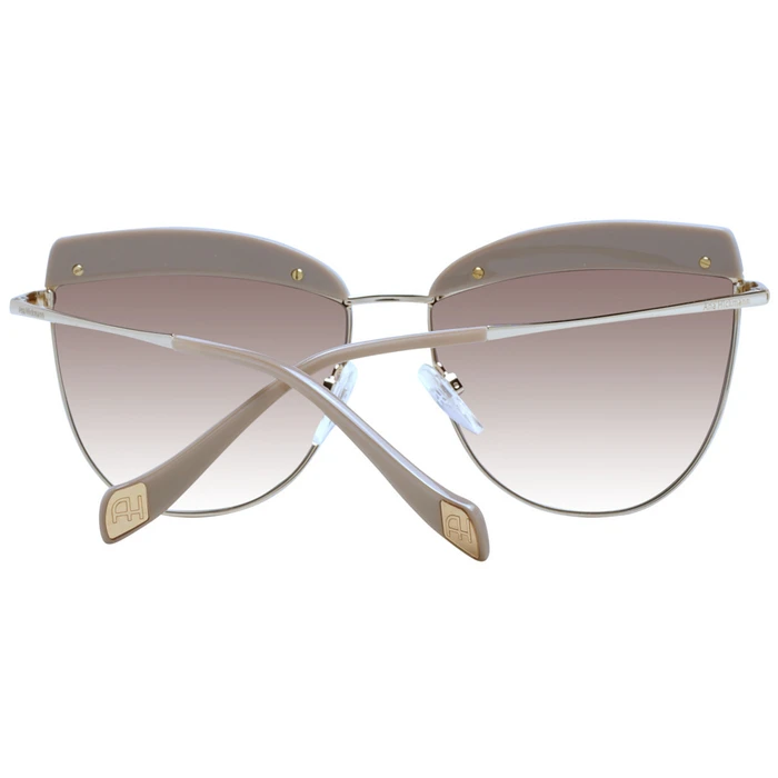 Ana Hickmann Women's Sunglasses Silver Metal Frame Brown Gradient Lens AH3190 02S