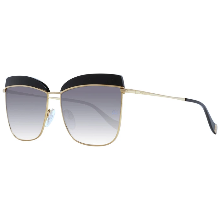 Ana Hickmann Women's Sunglasses Black Metal Frame with Brown Gradient Mirror Lens AH3191 A01