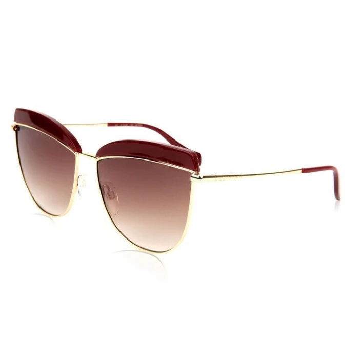 Ana Hickmann Women's Sunglasses Rose Gold Metal Frame with Degraded Mirror Lens AH3190 D01