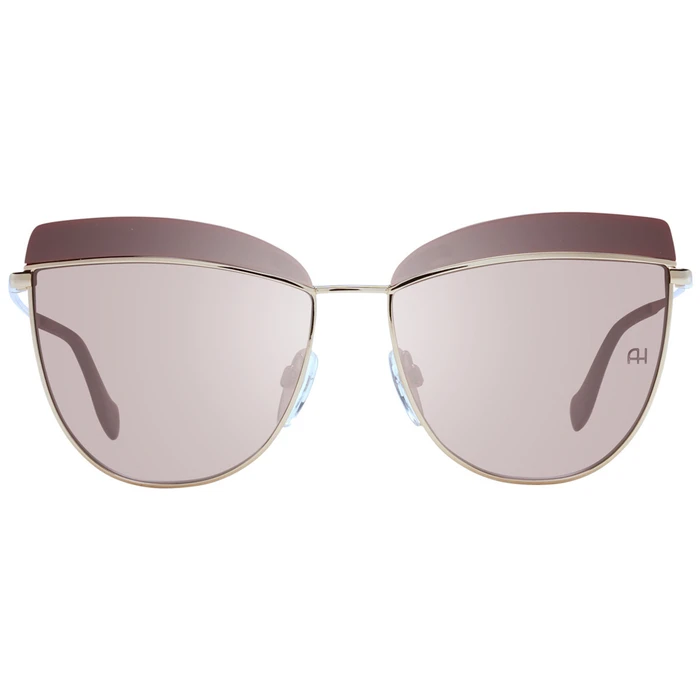 Ana Hickmann Women's Sunglasses Rose Gold Metal Frame with Degraded Mirror Lens AH3190 D01