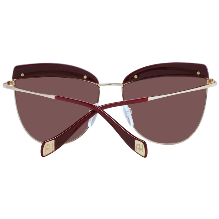Ana Hickmann Women's Sunglasses Rose Gold Metal Frame with Degraded Mirror Lens AH3190 D01