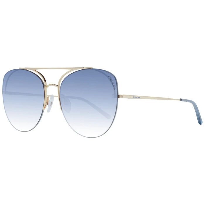 Ana Hickmann Women's Sunglasses with Gold Metal Frame and Blue Degrade Lenses HI3076 04F