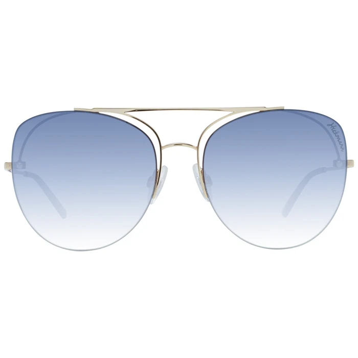 Ana Hickmann Women's Sunglasses with Gold Metal Frame and Blue Degrade Lenses HI3076 04F