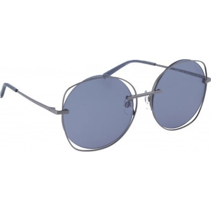 Ana Hickmann Women's Sunglasses HI3078 02A – Gunmetal Frame, Blue Lenses, 57/18/140