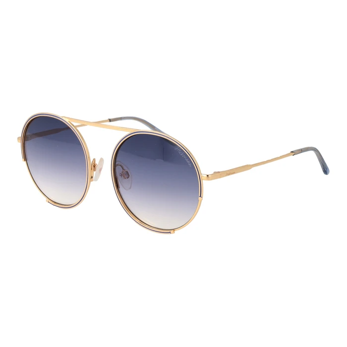 Ana Hickmann Unisex Sunglasses HI3082 06A — Gold Metal Frame with Blue Degrade Lenses