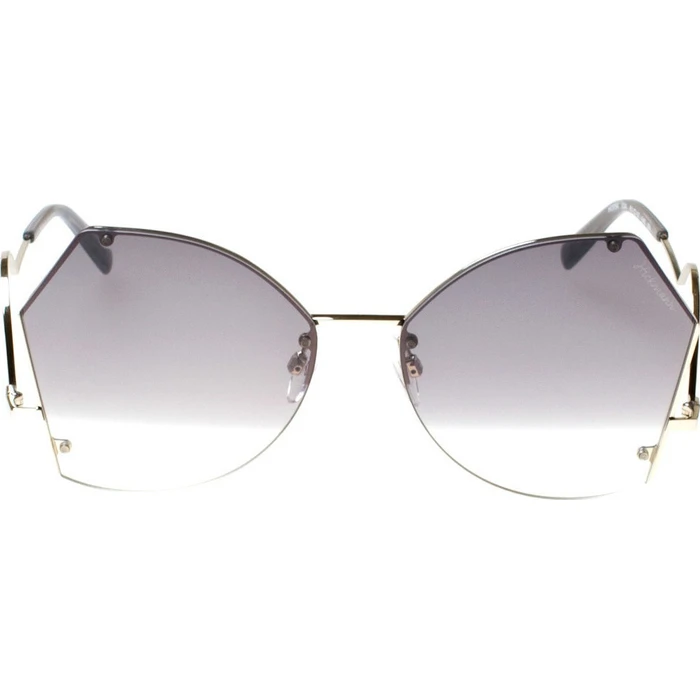 Ana Hickmann Women's Sunglasses HI3094 03A — Silver Metal Frame, Grey Degraded Lenses