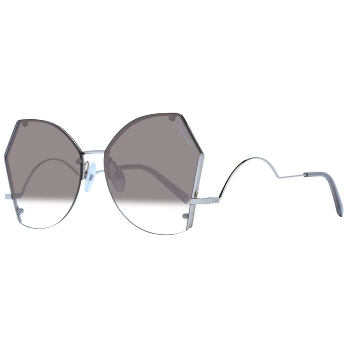 Ana Hickmann Women's Sunglasses HI3094 03A — Silver Metal Frame, Grey Degraded Lenses
