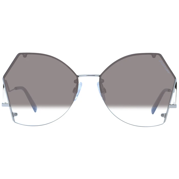 Ana Hickmann Women's Sunglasses HI3094 03A — Silver Metal Frame, Grey Degraded Lenses