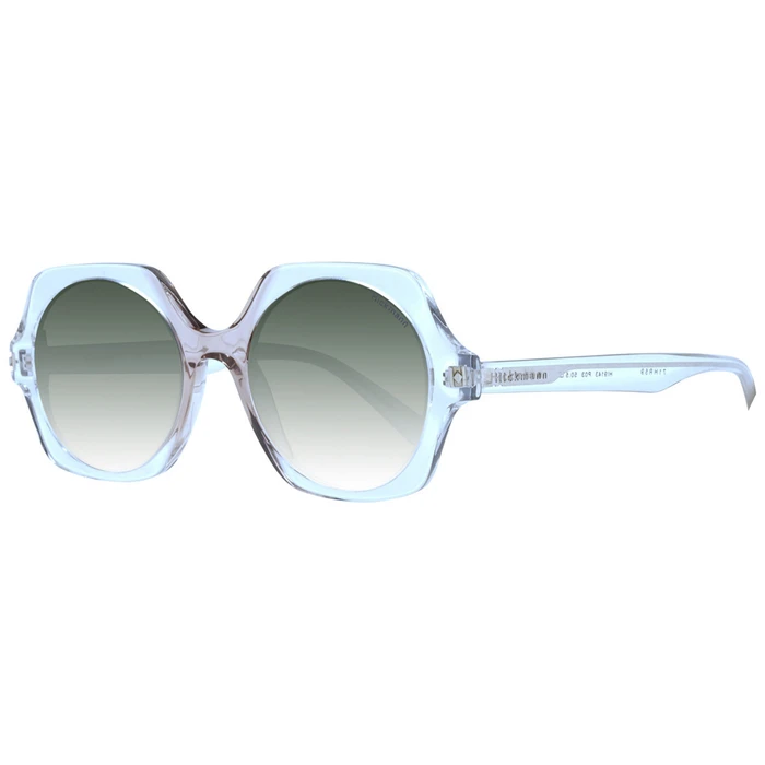 Ana Hickmann Women's Sunglasses HI9143 P03 - Blue Acetate Frame, Green Degraded Lenses