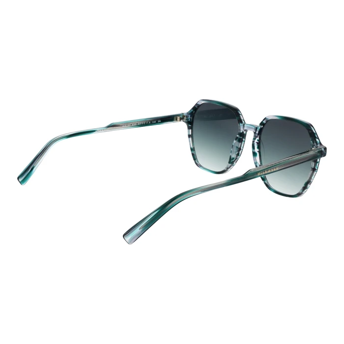 Ana Hickmann Women's Sunglasses HI9162-52E02 — Blue Acetate Frame, Green Gradient Lenses, Size 52/18/140