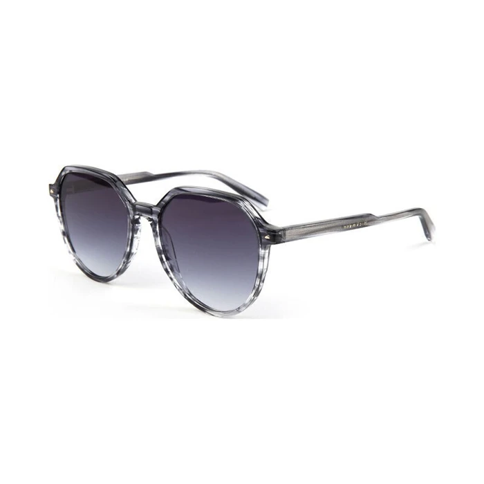 Ana Hickmann Women's Sunglasses - Brown Tortoiseshell Acetate Frame, Grey Gradient Lenses (Model HI9163 E01)