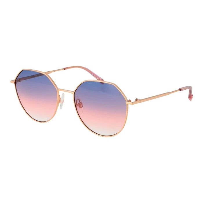 Ana Hickmann Women's Sunglasses HIY3001 05A — Gold Metal Frame with Purple Gradient Lenses
