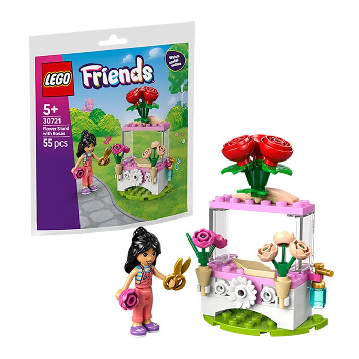 LEGO Friends Περίπτερο με Τριαντάφυλλα (Polybag) 30721 — Ηλικία 5+, 55 τεμ.