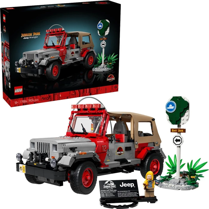 LEGO Jurassic World - Jurassic Park Jeep Wrangler (Set 77984) — 1924 pieces, Adults Welcome (18+)