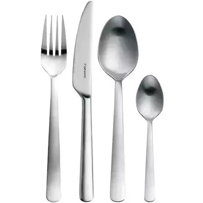 Fiskars Σετ Μαχαιροπίρουνα Ανοξείδωτα Ασημί 16τμχ