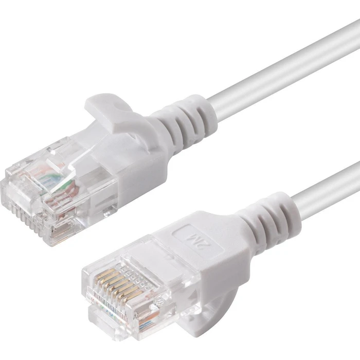 Microconnect U/UTP Cat.6a Slim Καλώδιο Δικτύου 10m Λευκό