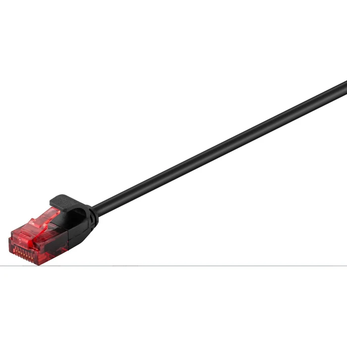 Microconnect U/UTP Cat6a Slim Ethernet Patch Cable 0.5 m Black - V-UTP6A005S-SLIM