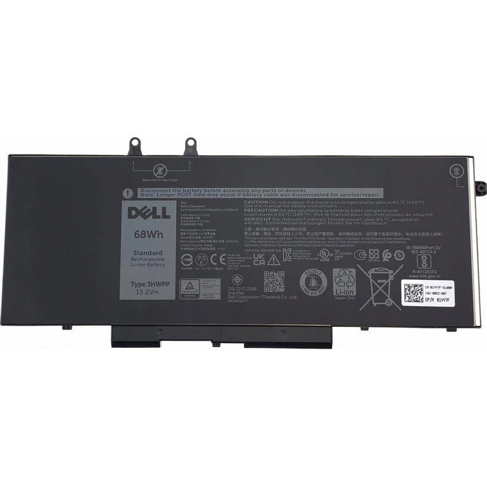 Dell Genuine 68Wh 4-cell Li-Ion Laptop Battery (10X1J / 3HWPP / 3PCVM) 15.2V 4250mAh