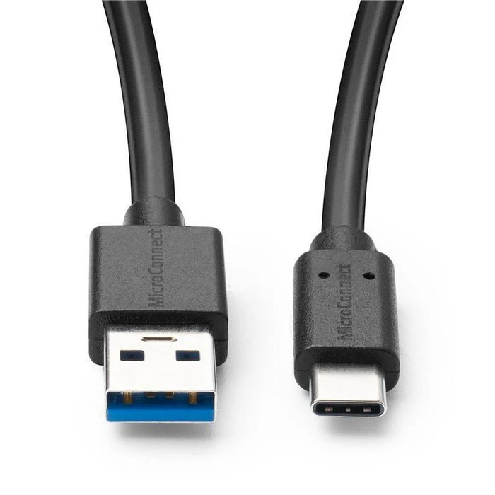 Microconnect USB-C (male) to USB-A (male) USB 3.2 Gen 1 Cable, 1.5 m, Black