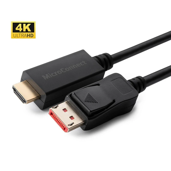 Converters - Adapters MicroConnect Cable DisplayPort male - HDMI male 0.5m Black